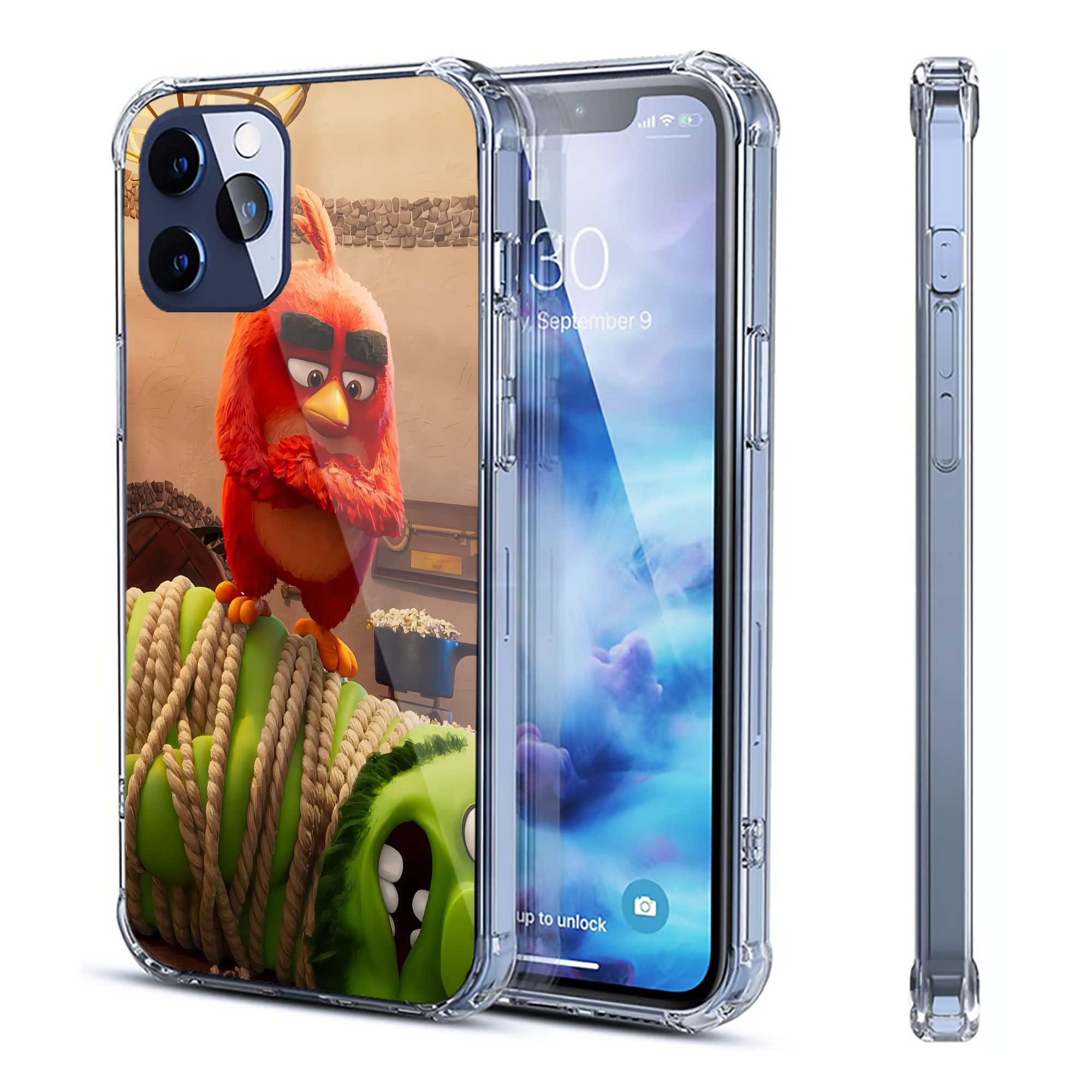 （画像用） Angry Birds アングリーバード 【iPhone 12シリーズ対応】透明スマホケース（クリアソフトケース）